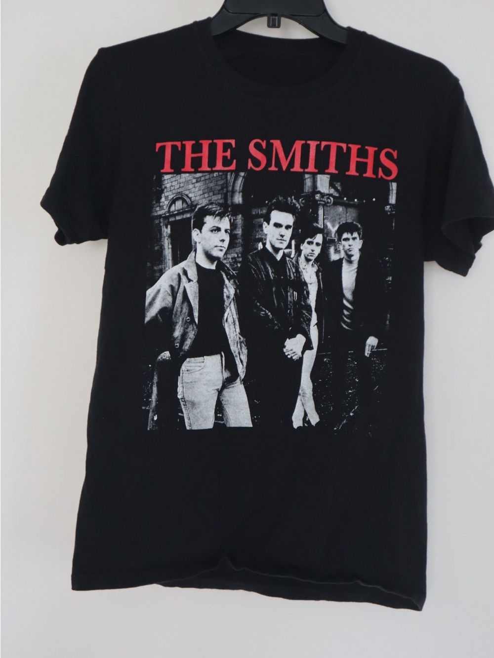 The Smiths Black Graphic Band Tee with Red Logo